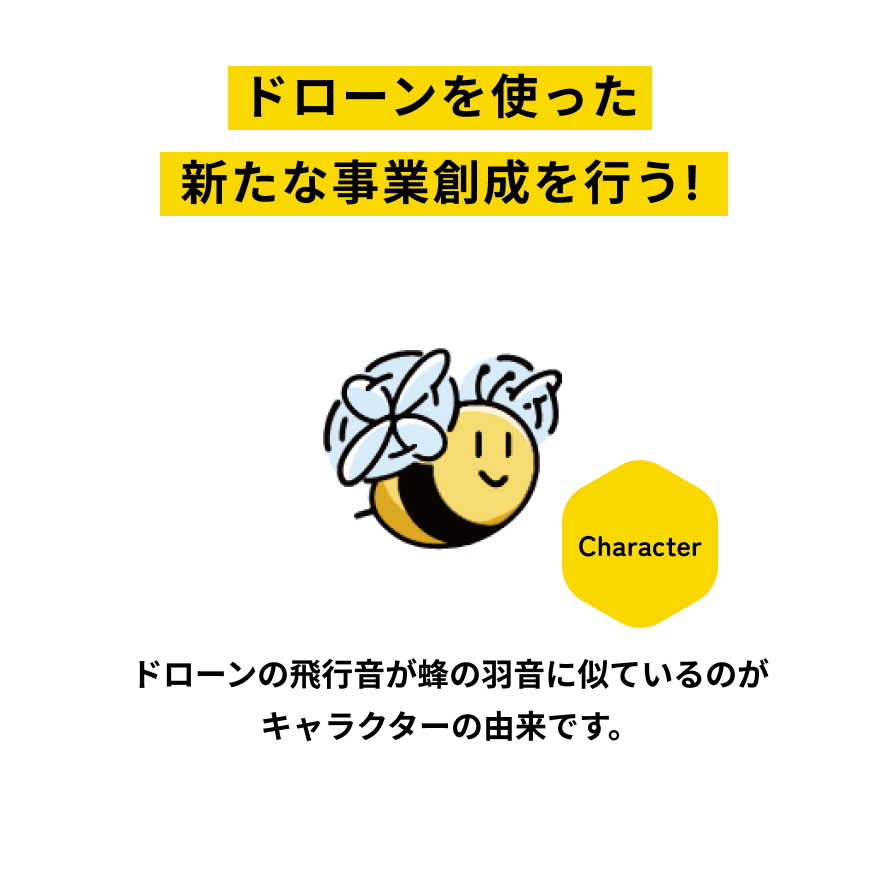 ドローンを使った新たな事業創成を行う！