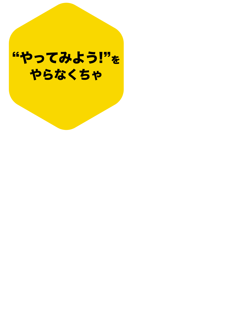 やってみよう！をやらなくちゃ